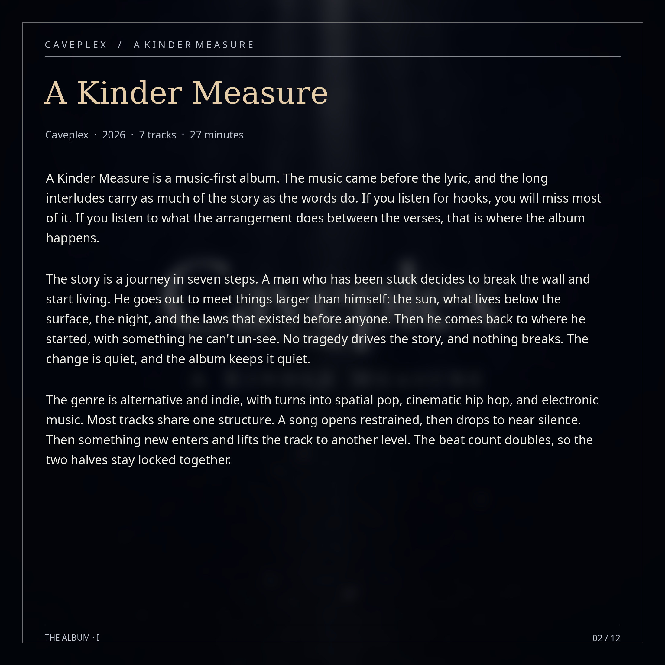 A Kinder Measure booklet page